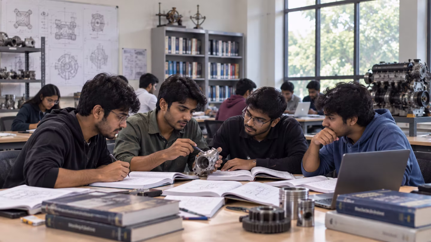 Students operating industrial manufacturing equipment at MIET
