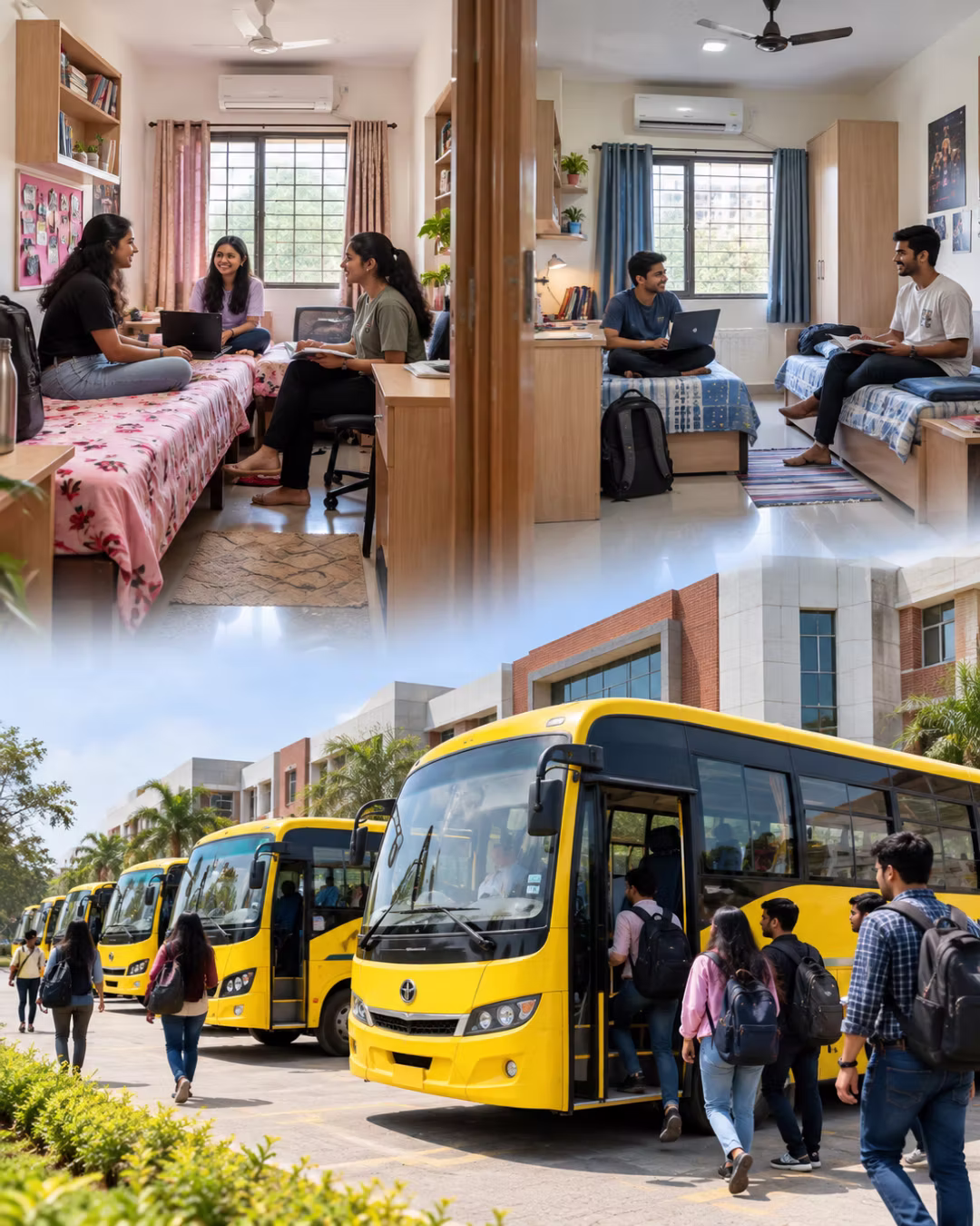 Does the college provide hostel and transport facilities?